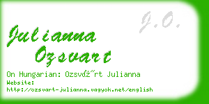 julianna ozsvart business card